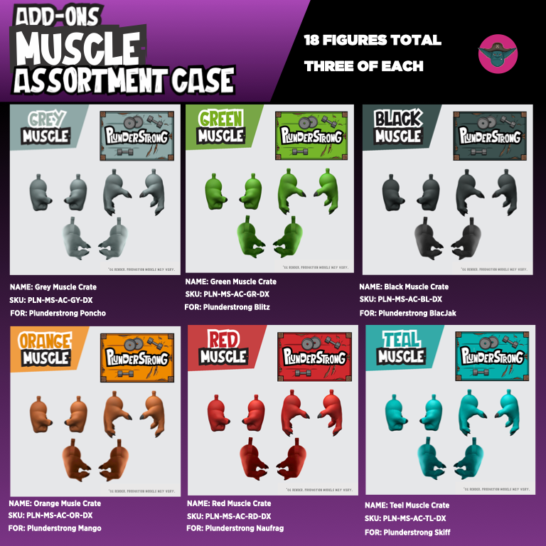 Add-Ons Muscle Assortment (Case of 18)